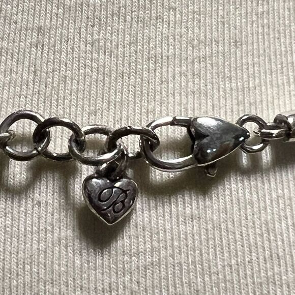 Brighton Silver Swirl Heart Necklace NWOT #BJNK - Picture 5 of 5